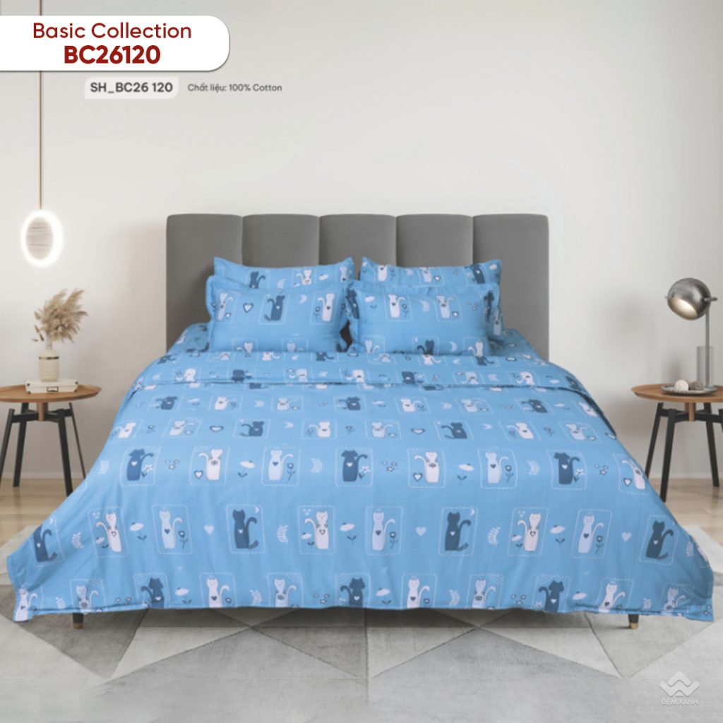Chăn ga gối Sông Hồng Basic Cotton BC26120