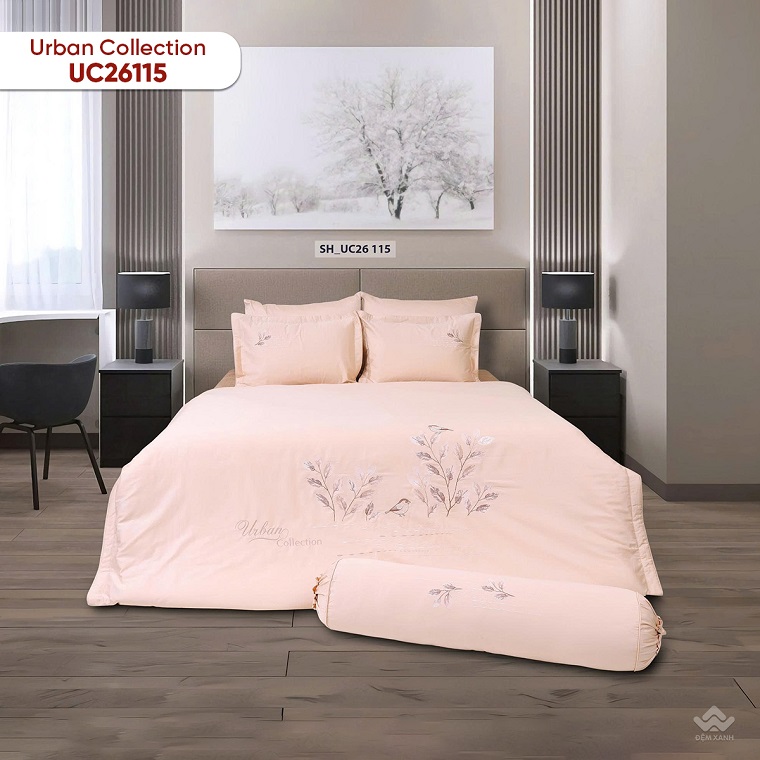 Chăn ga gối Sông Hồng Urban nổi bật bởi chất liệu cao cấp cùng thiết kế trang nhã