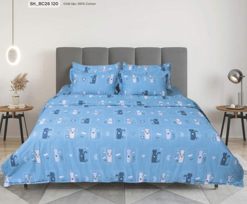 Chăn ga gối Sông Hồng Basic Cotton BC26120