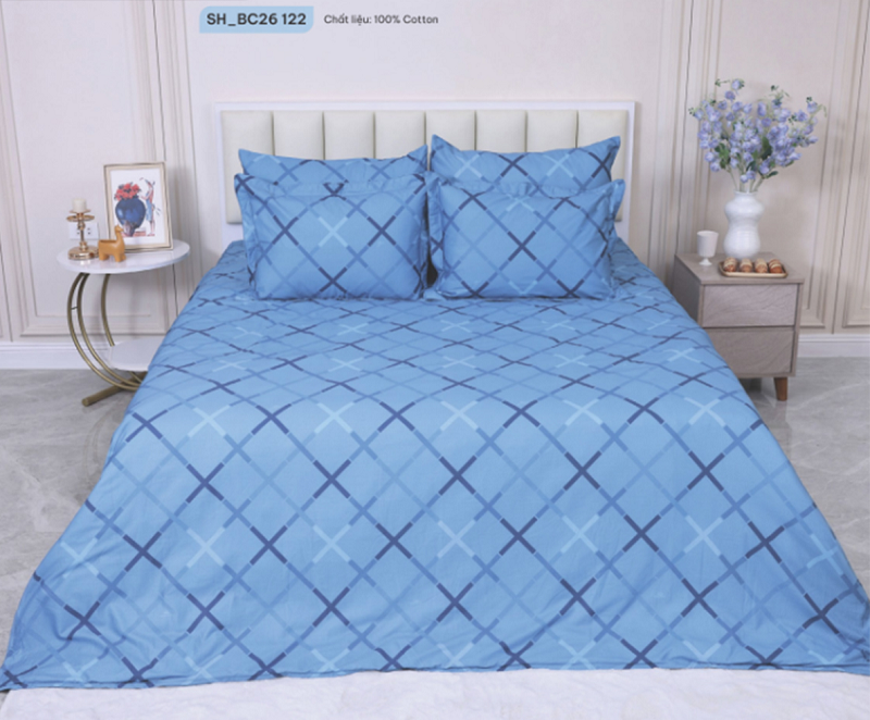 Chăn ga gối Sông Hồng Basic Cotton BC26122