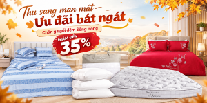Chương trình khuyến mãi chào thu chăn ga gối đệm sông hồng