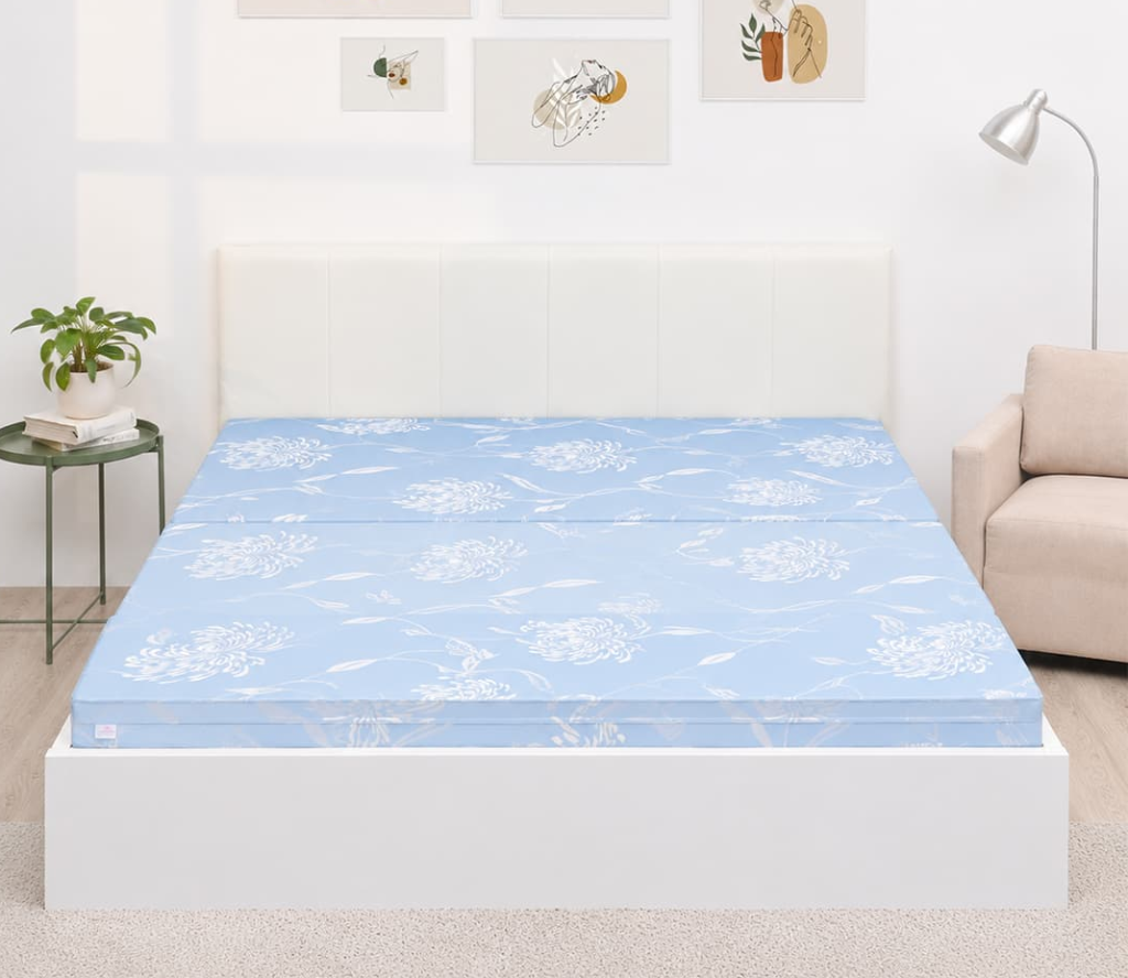 Đệm bông tinh khiết Sông Hồng vỏ gấm 