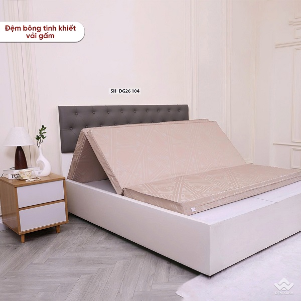 Đệm bông tinh khiết Sông Hồng vỏ gấm với mức giá bình dân được ưa chuộng