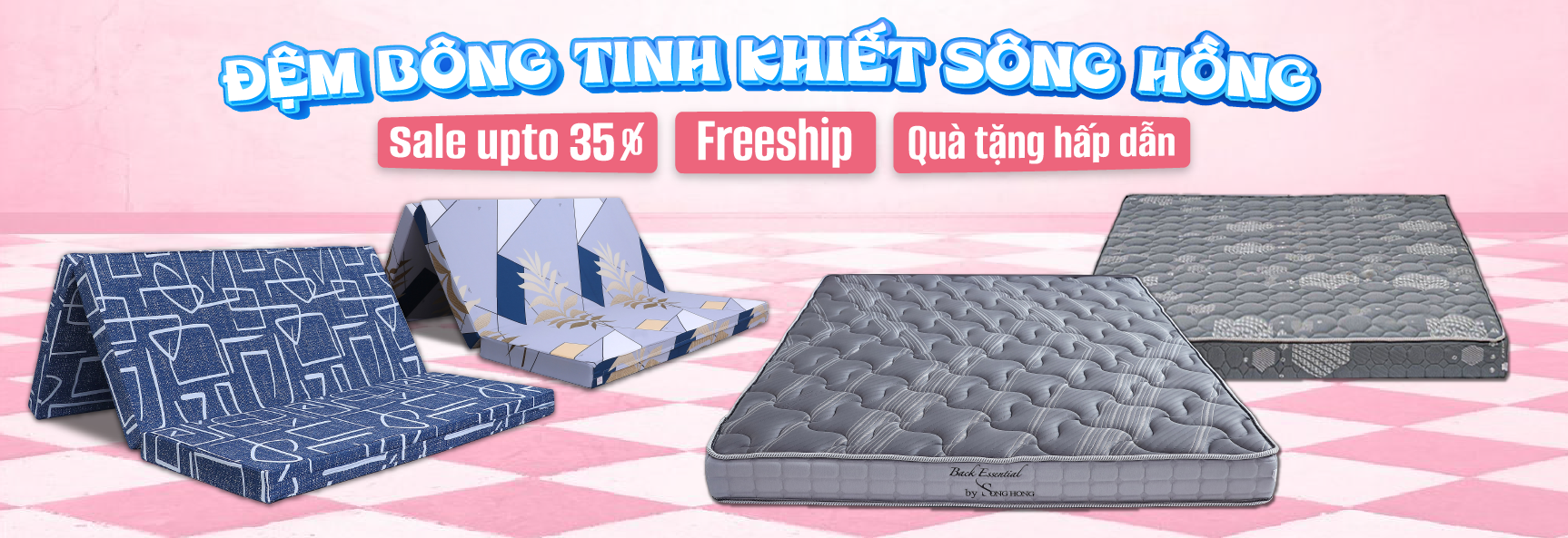 Chương trình sale đệm bông tinh khiết Sông Hồng