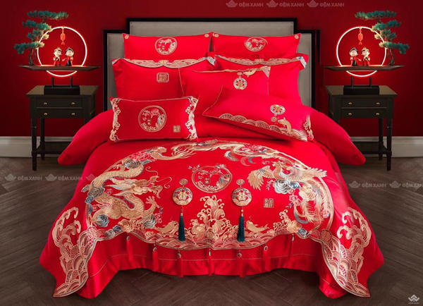 Bộ chăn ga gối đệm cưới