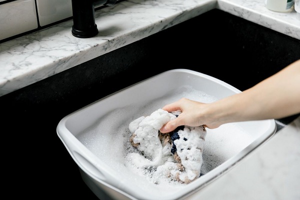 giặt chăn đan len