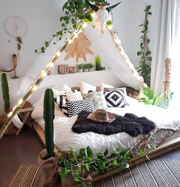 Giường pallet cho không gian homestay