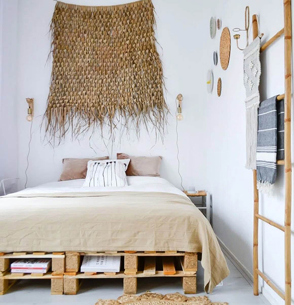 Giường pallet phong cách Scandinavian