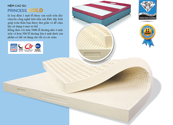 [Cập nhật] Bảng giá Nệm cao su Kim Cương mới nhất 2021