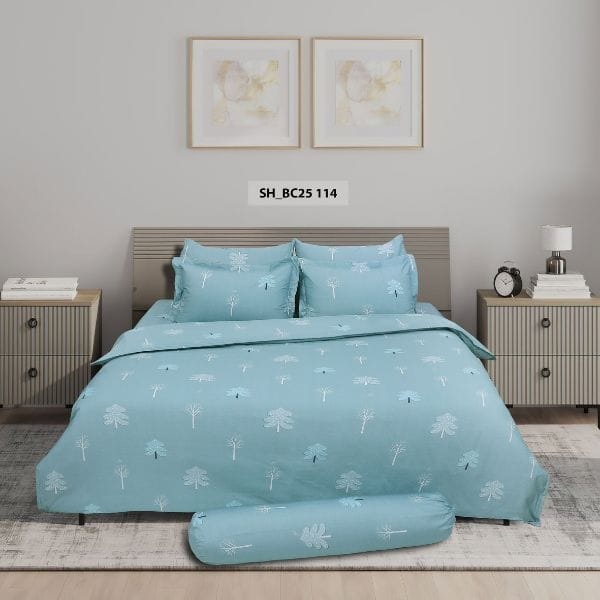 Top 7 mẫu chăn ga gối sông hồng màu xanh lá cây tươi mát cho phòng ngủ 2026 