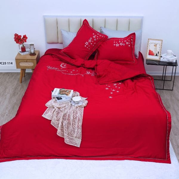 Top 5 mẫu chăn ga gối Sông Hồng mảu đỏ nổi bật hottrend 2026 