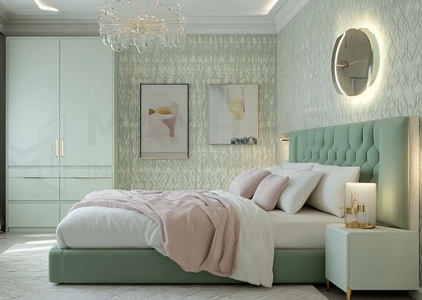 Tường màu xanh nên chọn chăn ga gối màu gì đẹp và hài hòa nhất!