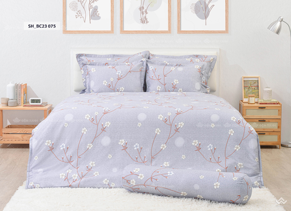 Vỏ chăn xuân thu Sông Hồng basic cotton BC23075
