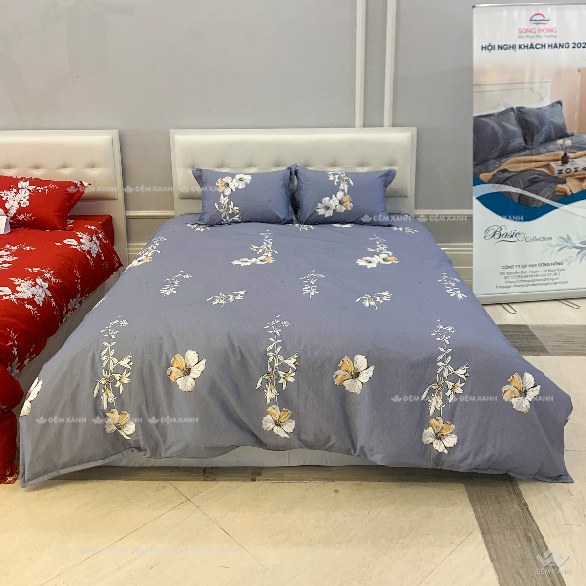 Chăn ga gối Sông Hồng Basic cotton BC24C09