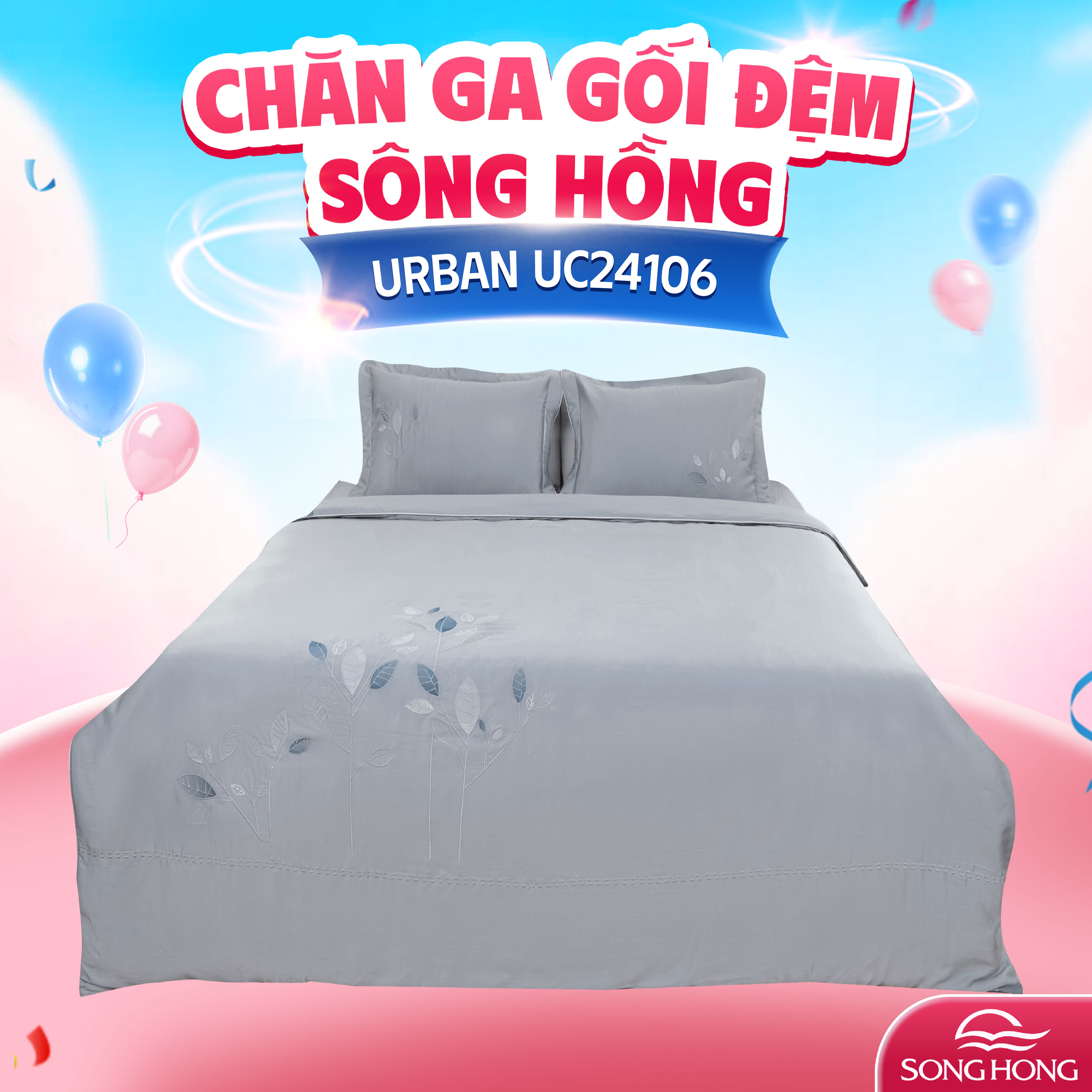 Chăn ga gối sông hồng cao cấp Urban UC24106