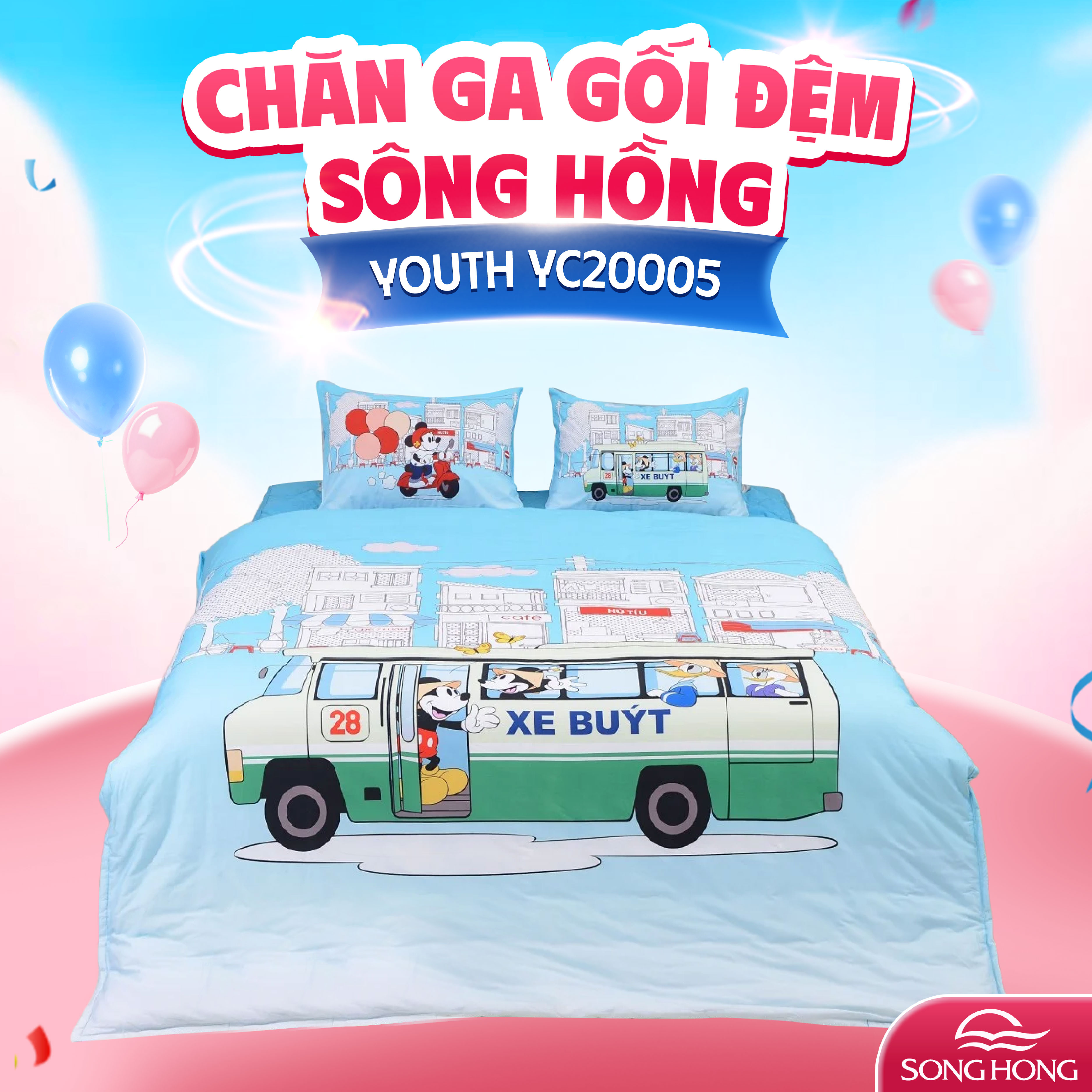 Chăn ga gối Sông Hồng Youth YC20005