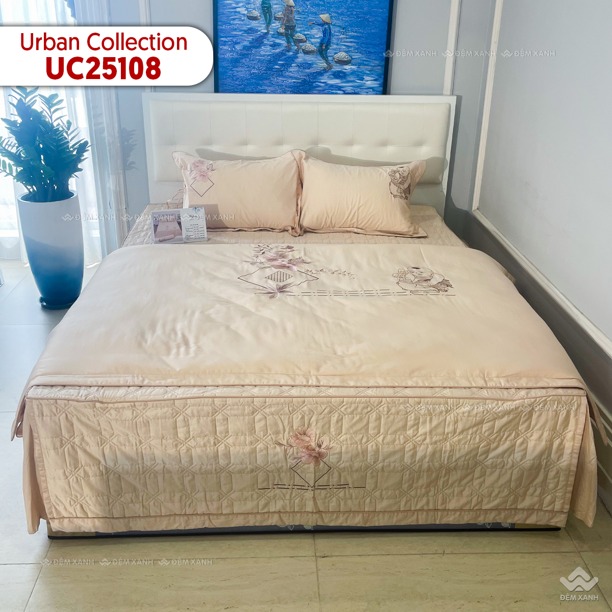 Chăn ga gối sông hồng cao cấp Urban UC25108