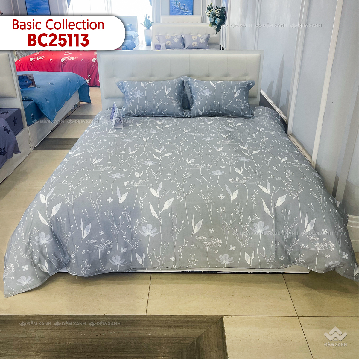 Chăn ga gối Sông Hồng Basic cotton BC25113