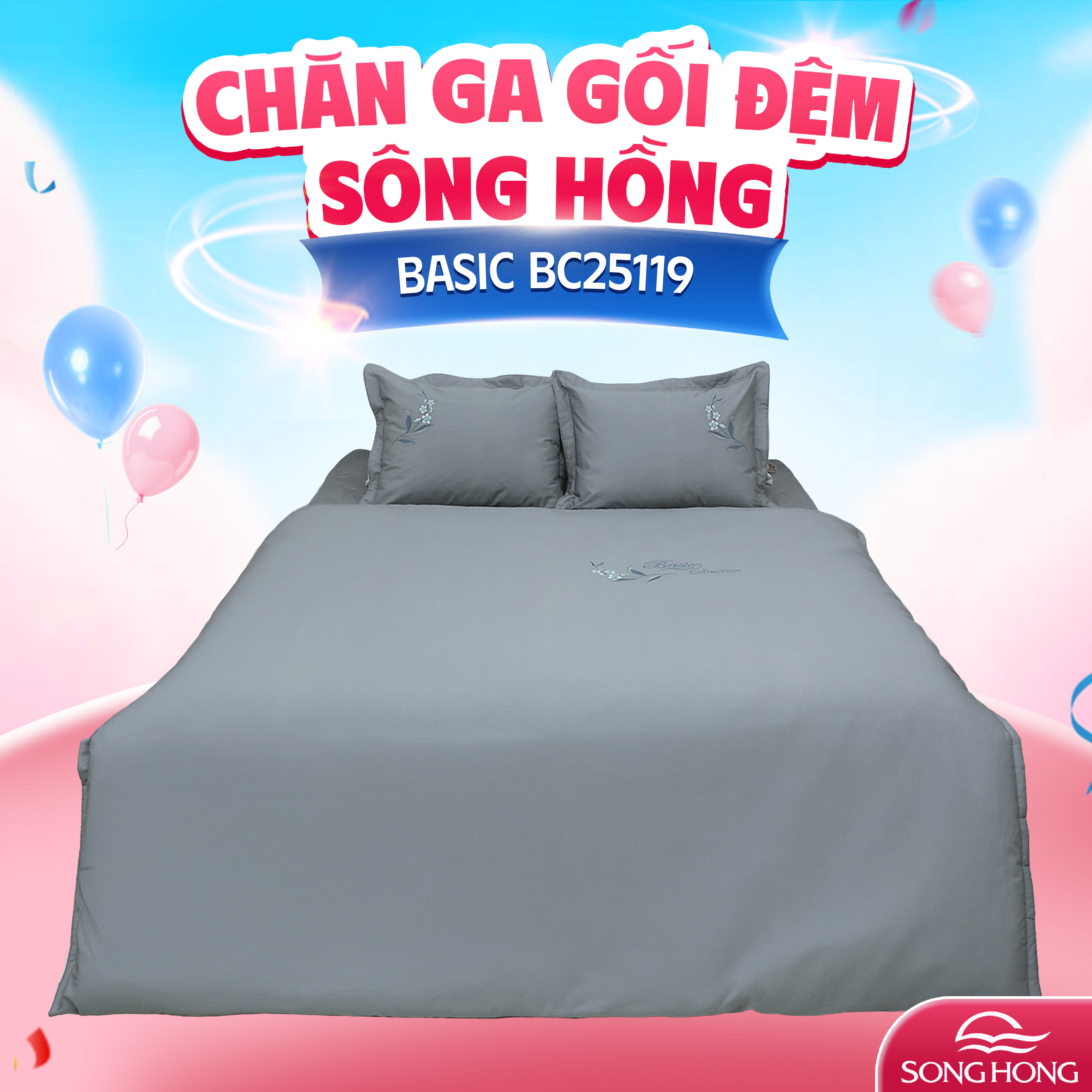 Chăn đông Sông Hồng Basic cotton BC25119