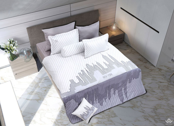 Chăn ga gối sông hồng cao cấp Urban UC21006