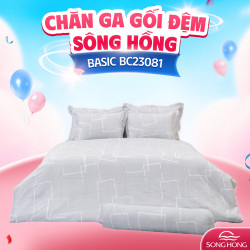 Vỏ chăn xuân thu Sông Hồng basic cotton BC23081