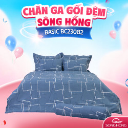 Vỏ chăn xuân thu Sông Hồng basic cotton BC23082