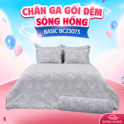 Vỏ chăn xuân thu Sông Hồng basic cotton BC23073