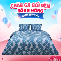 Chăn ga gối Sông Hồng Basic cotton BC24102