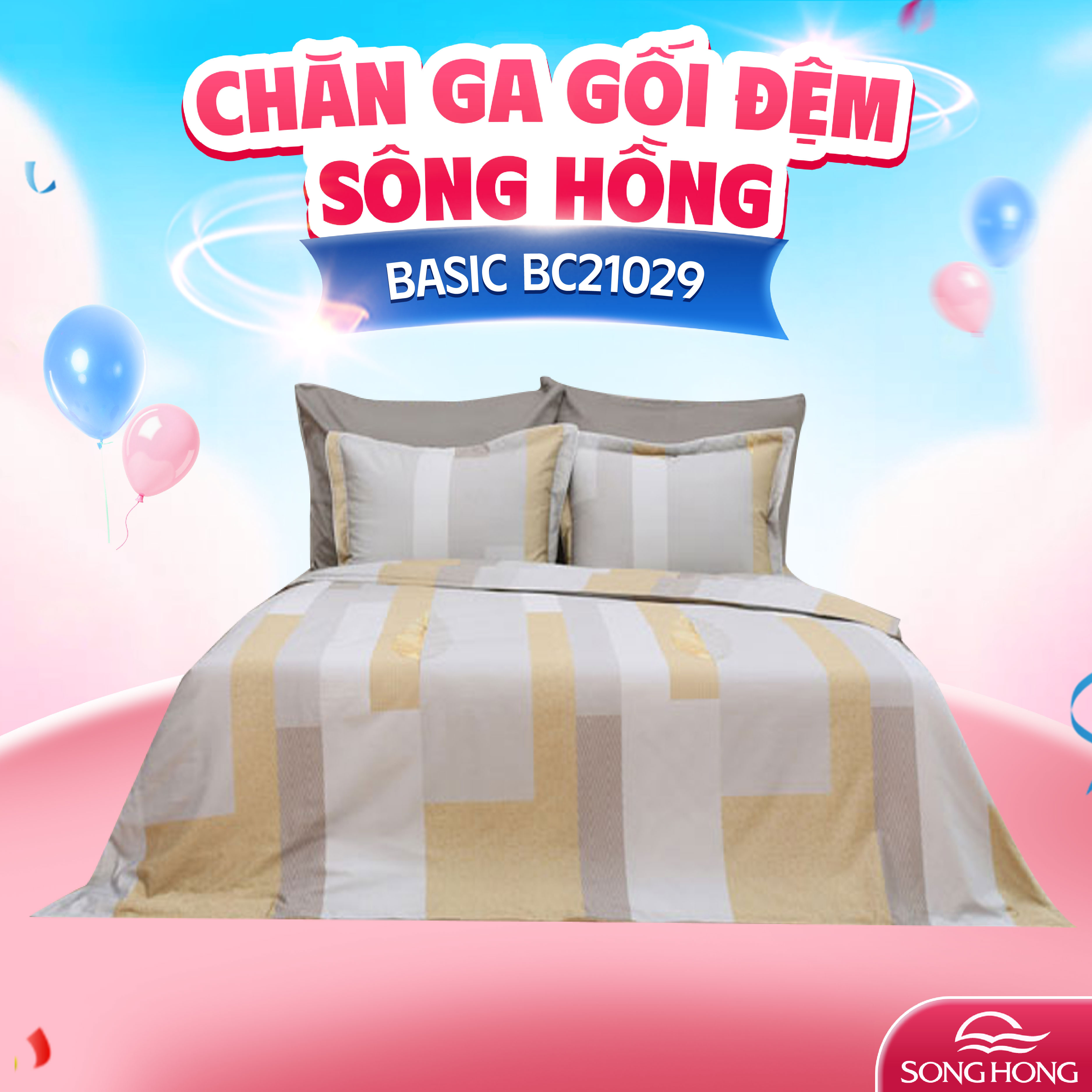 Ga gối Sông Hồng Basic cotton BC21029