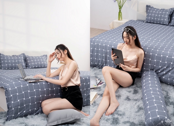 Chăn ga gối Sông Hồng Basic cotton BC22051