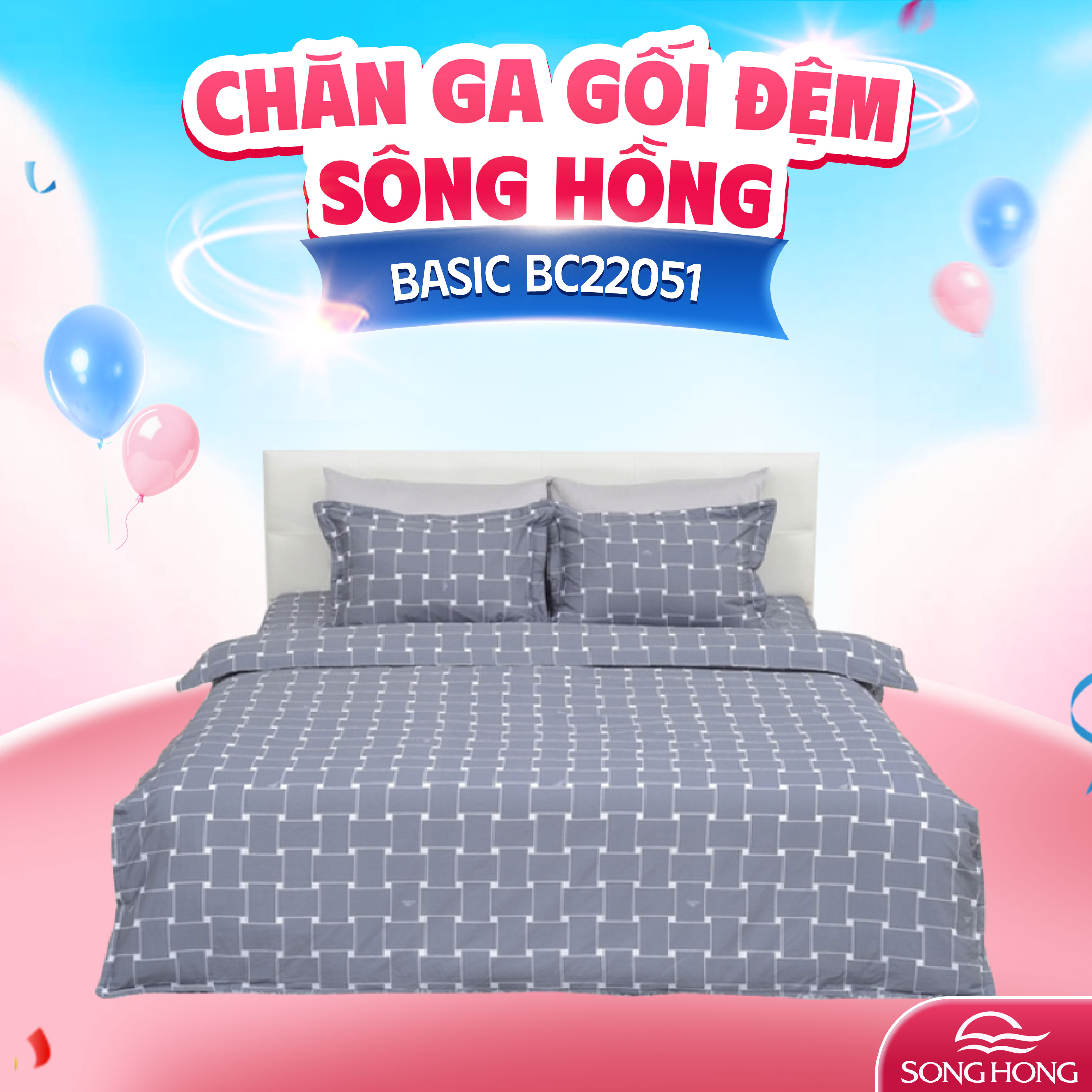 Chăn đông Sông Hồng Basic cotton BC22051