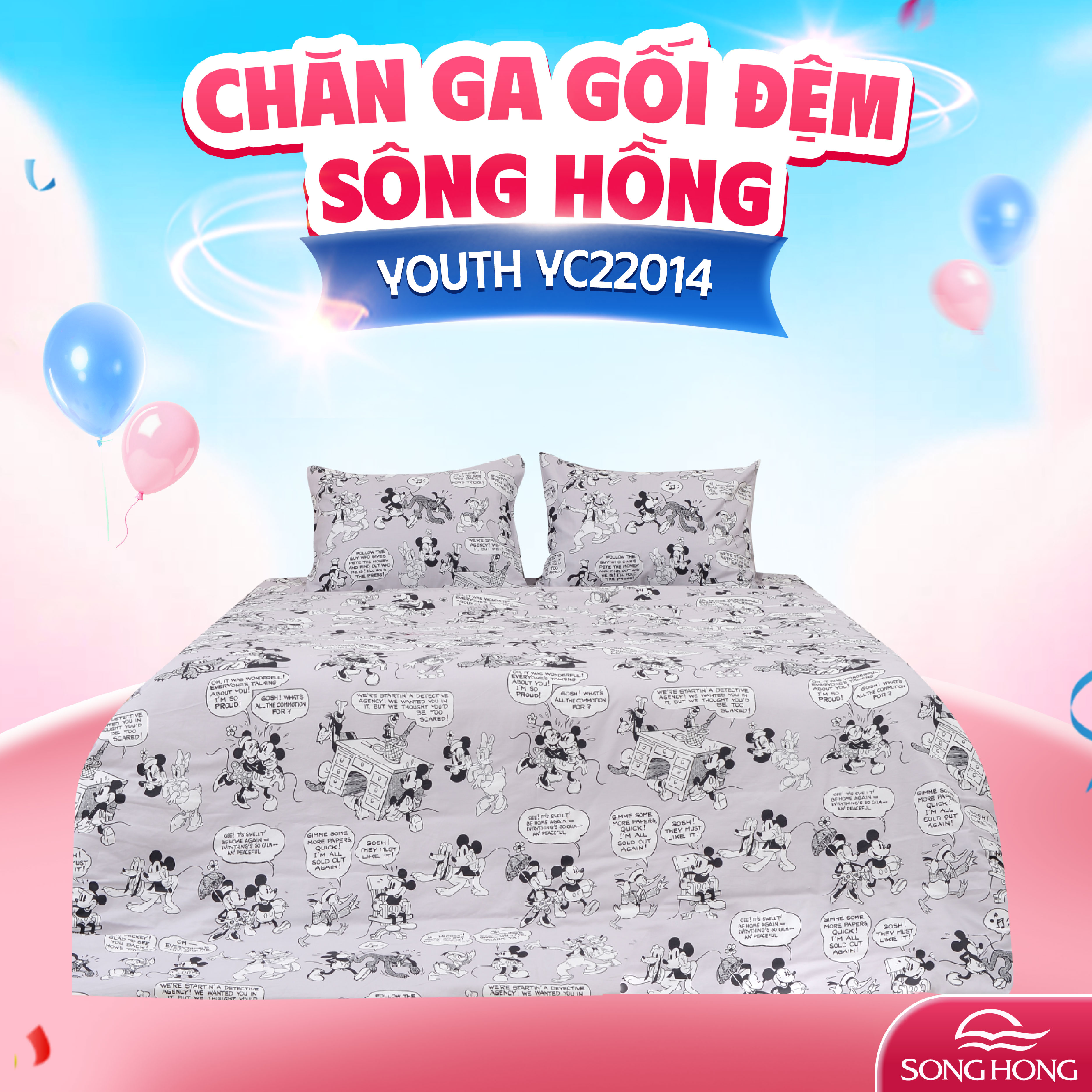 Chăn ga gối Sông Hồng Youth YC22014