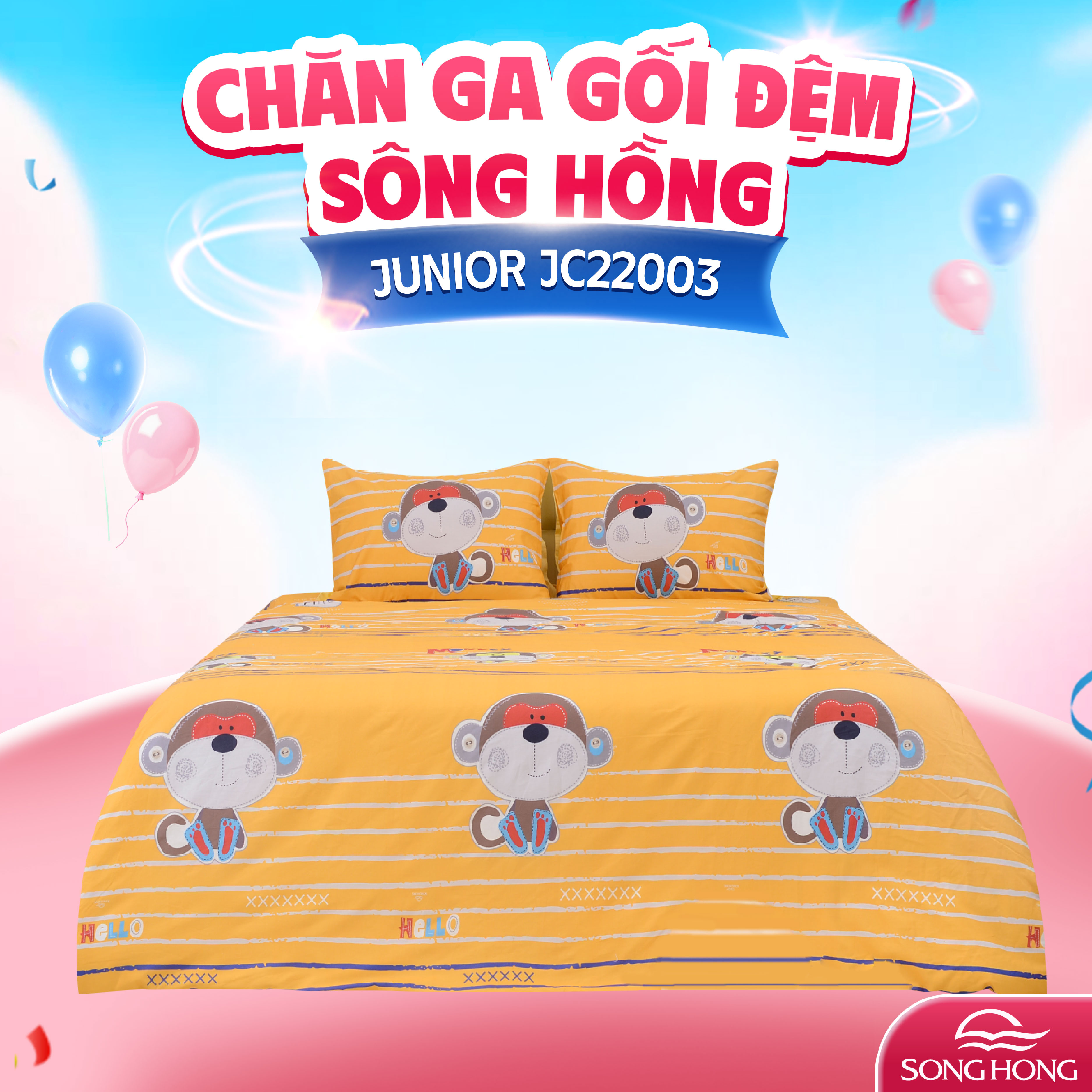 Chăn ga gối Sông Hồng Junior JC22003