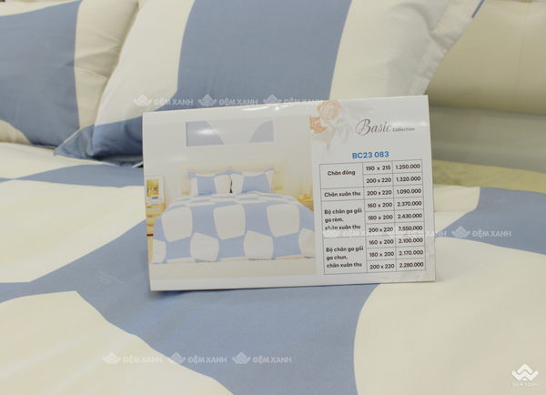 Chăn ga gối Sông Hồng Basic cotton BC23083