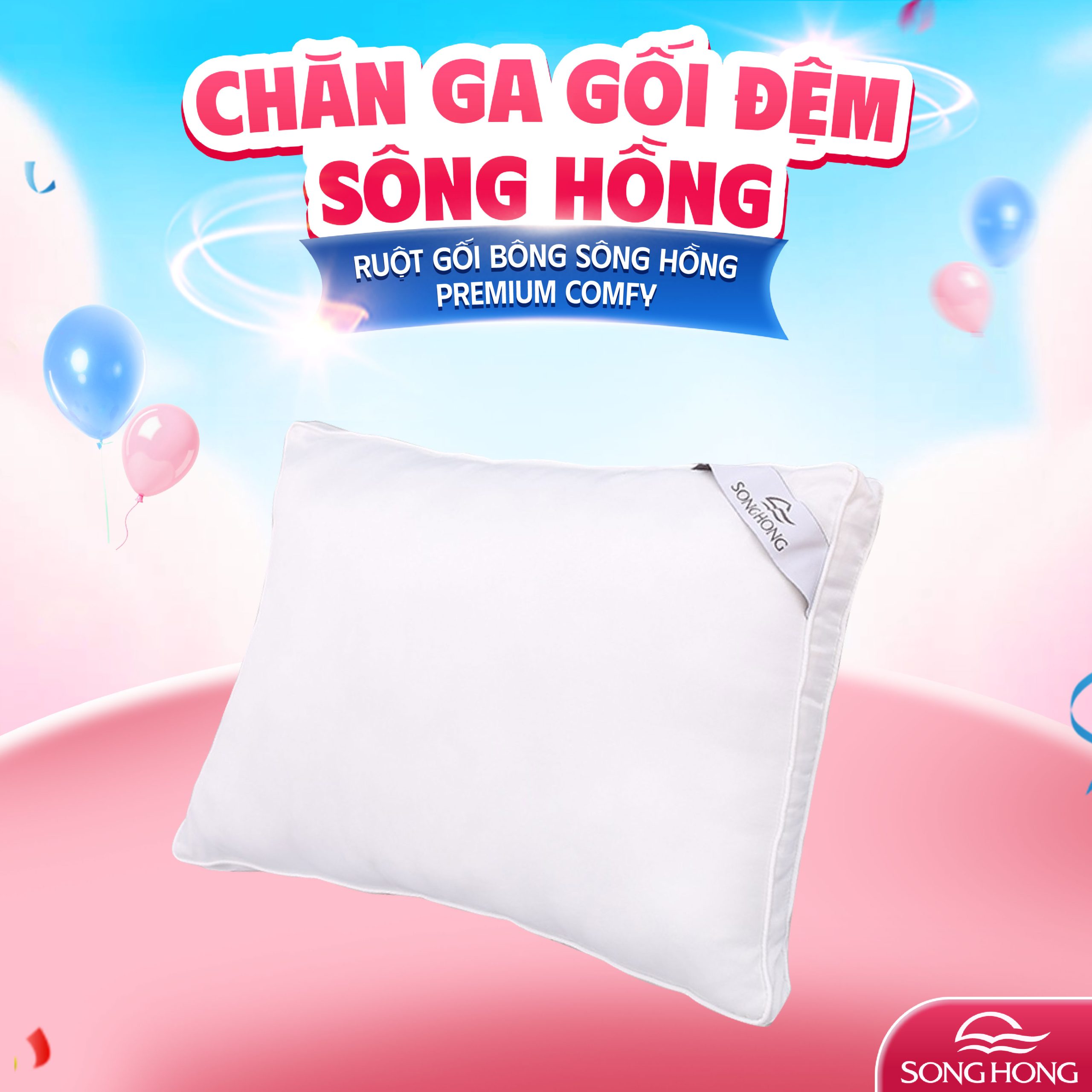 Ruột gối Sông Hồng Premium comfy