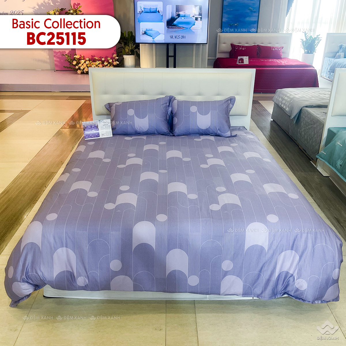 Chăn ga gối Sông Hồng Basic cotton BC25115