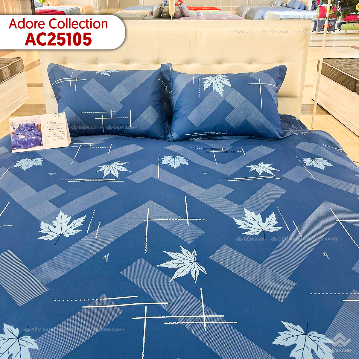 Chăn đông Sông Hồng Adore AC25105 màu xanh đậm - Ảnh 4
