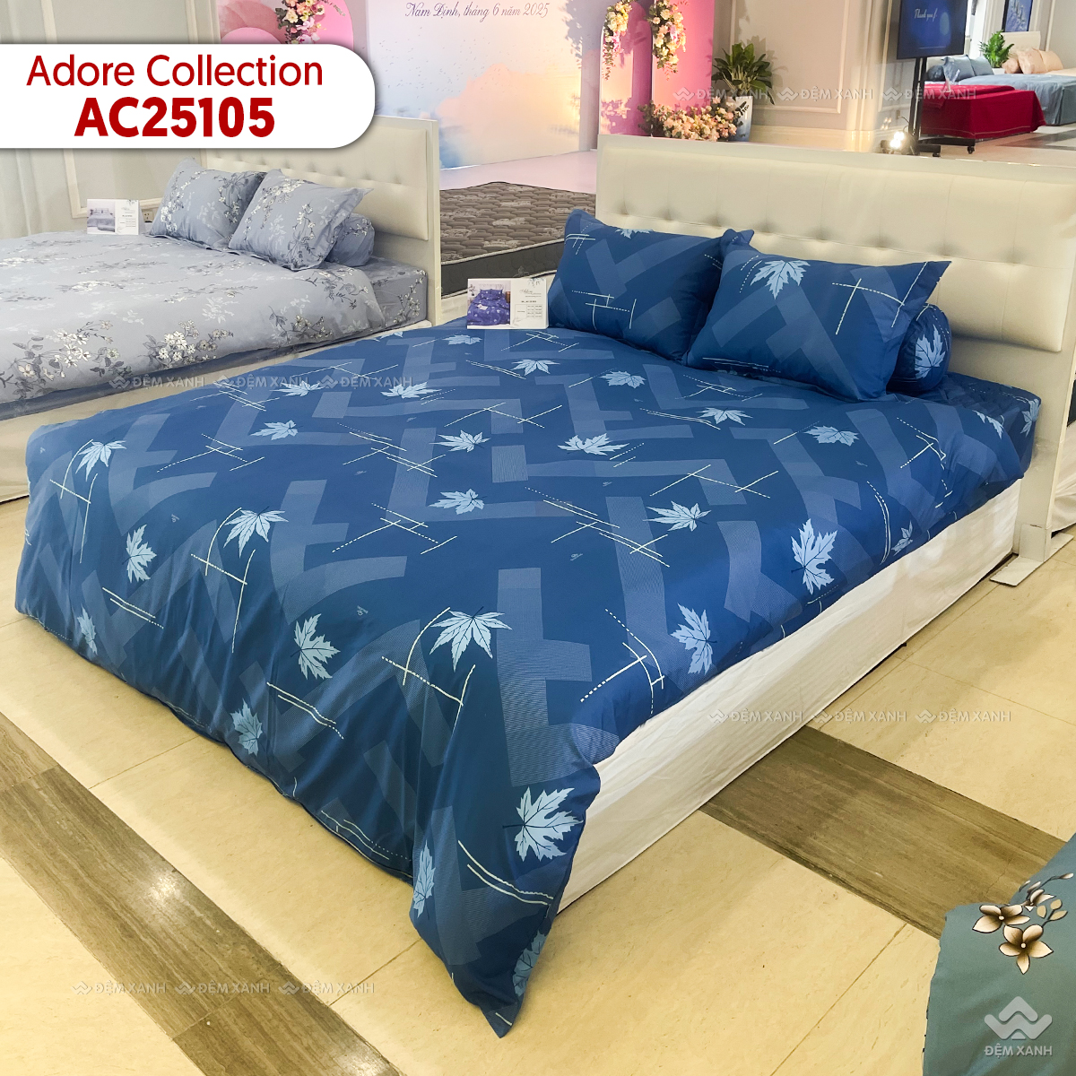 Chăn đông Sông Hồng Adore AC25105 màu xanh đậm - Ảnh 5