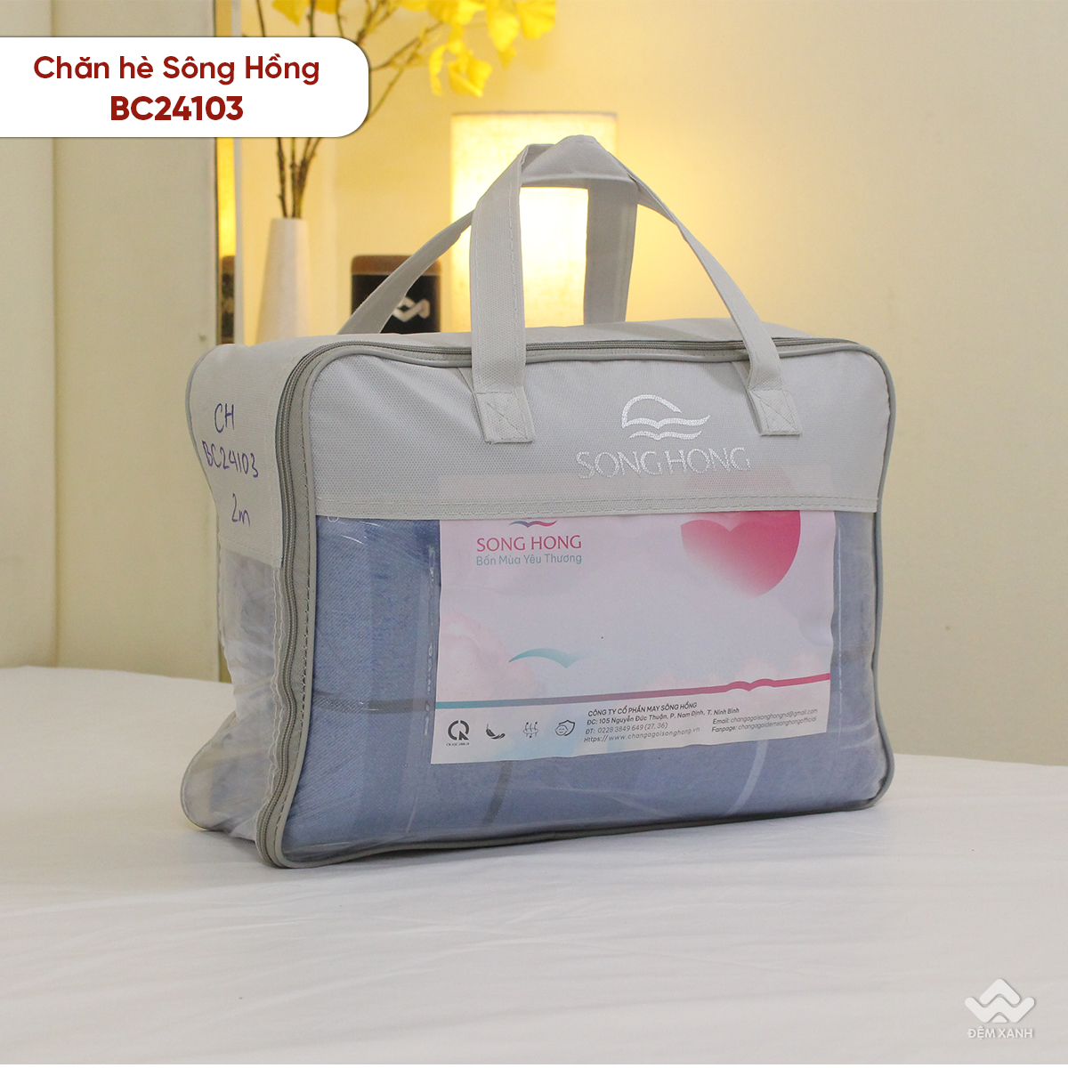 Chăn hè Sông Hồng cotton BC24103 - Ảnh 5