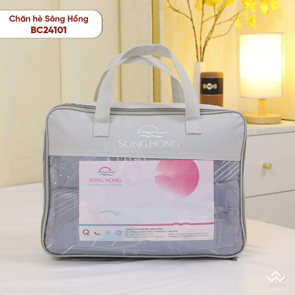 Chăn hè Sông Hồng cotton BC24101 - Ảnh 2